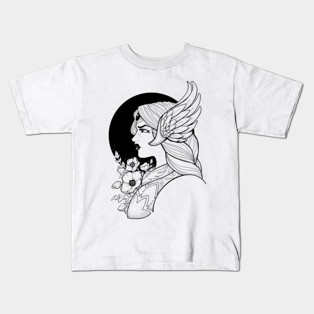 Valkyrie Kids T-Shirt by Redheadkls